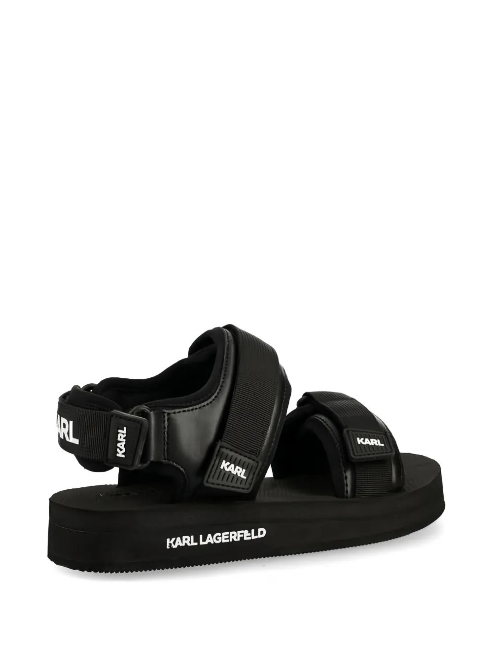 Karl Lagerfeld Atlantik sandalen met plateauzool en bandje Zwart