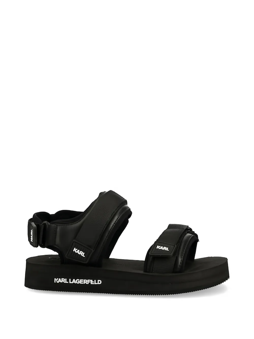 Karl Lagerfeld Atlantik strap platform sandals - Nero