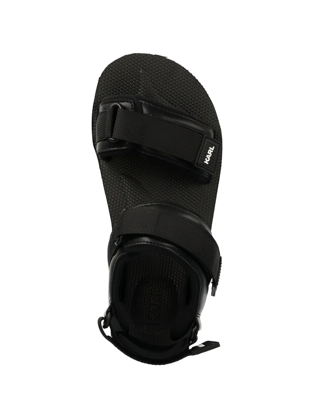 Karl Lagerfeld Atlantik sandalen met plateauzool en bandje Zwart