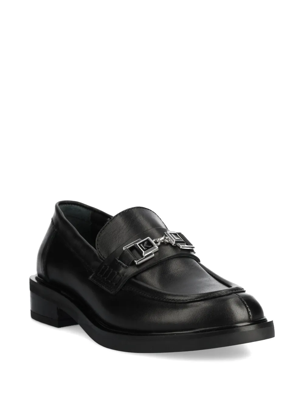 Karl Lagerfeld Leren loafers - Zwart