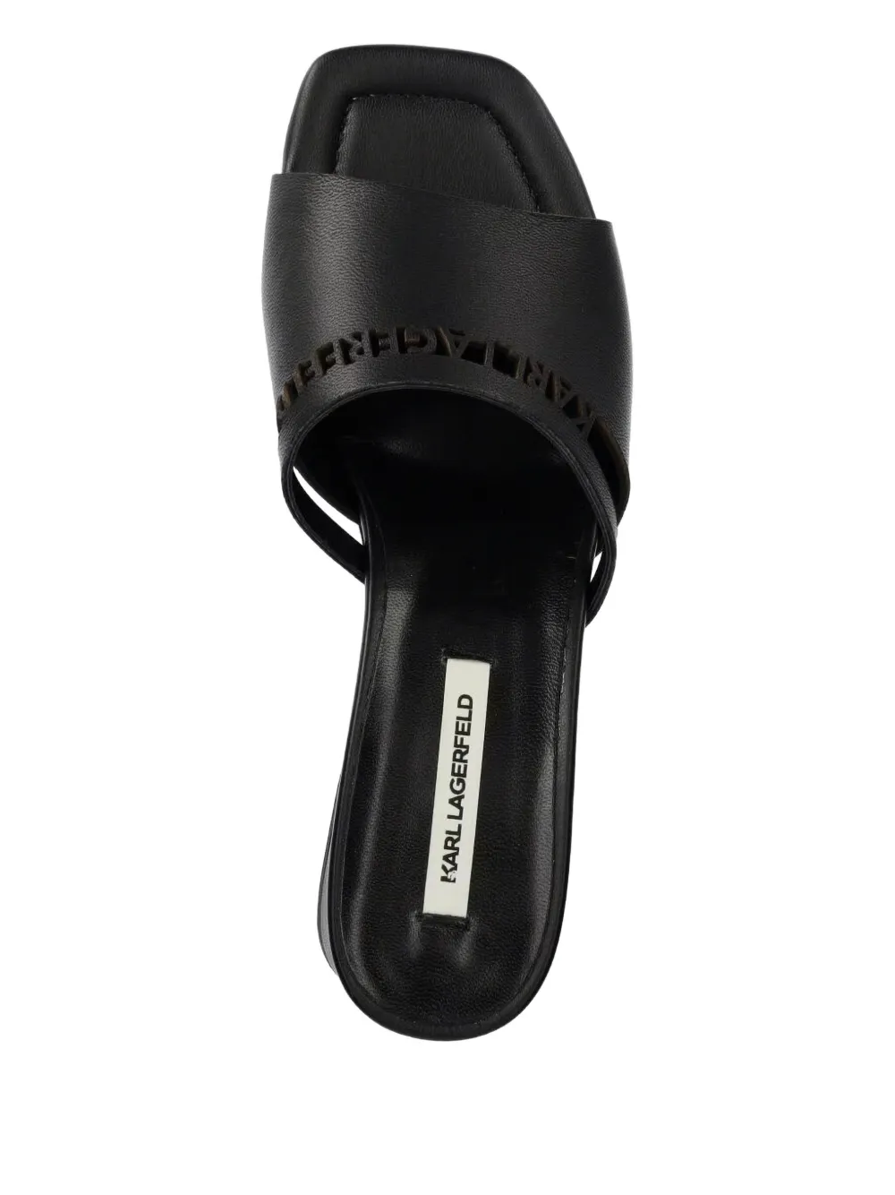 Karl Lagerfeld block-heeled open-toe sandals Black