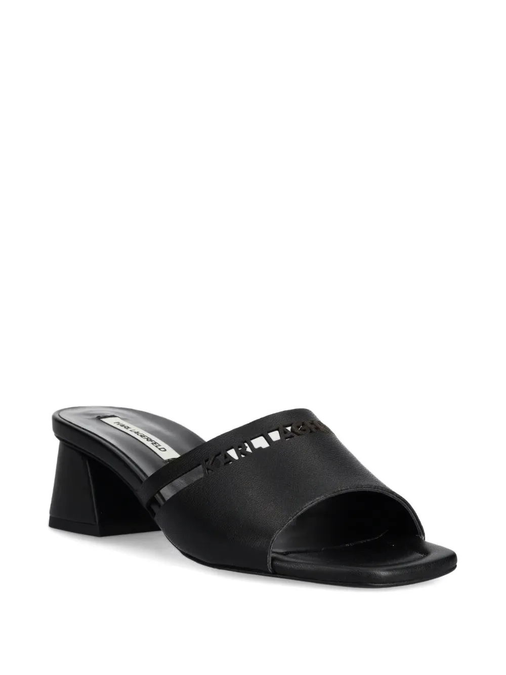 Karl Lagerfeld block-heeled open-toe sandals Black