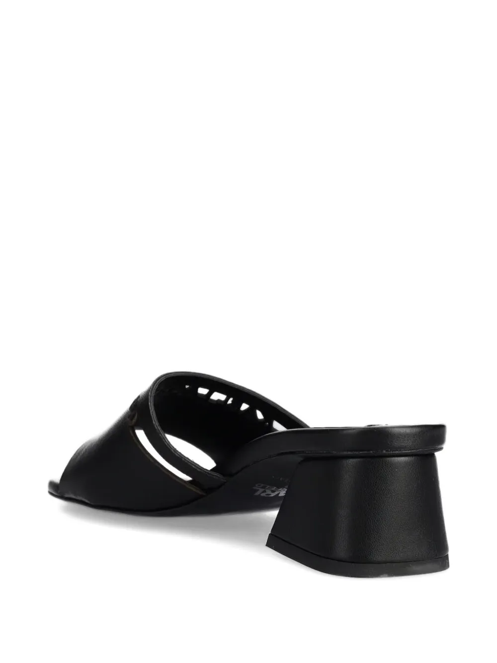 Karl Lagerfeld block-heeled open-toe sandals Black