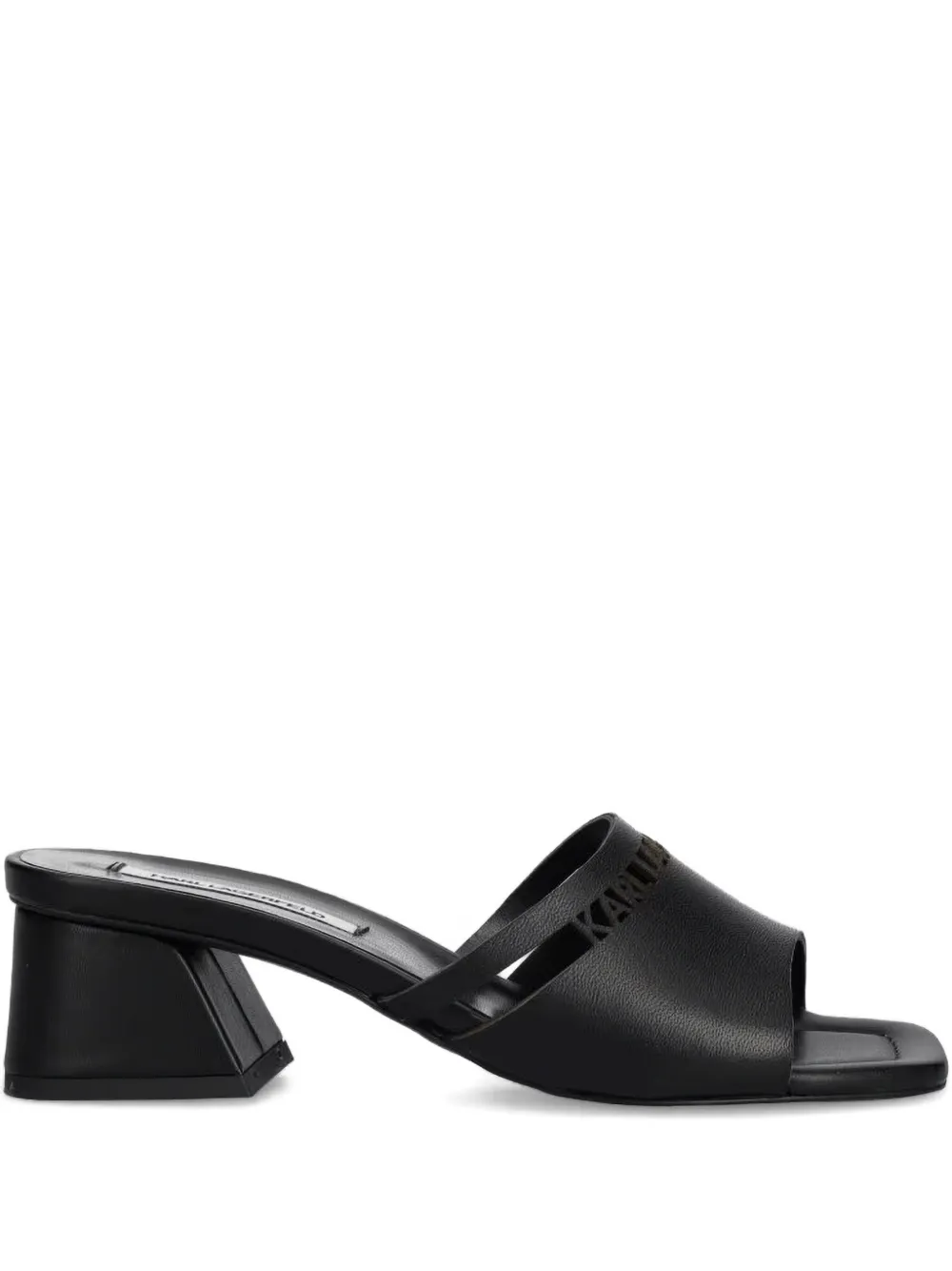 Karl Lagerfeld block-heeled open-toe sandals Black