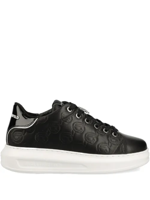 Baskets en cuir à logo embossé - Karl Lagerfeld - Modalova