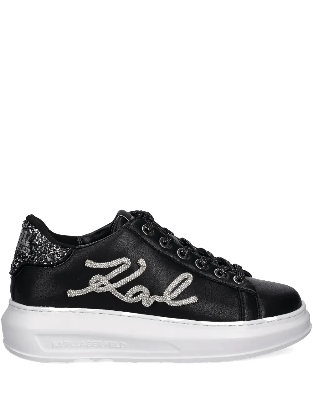 Karl Lagerfeld Logo-embellished Sneakers In Black