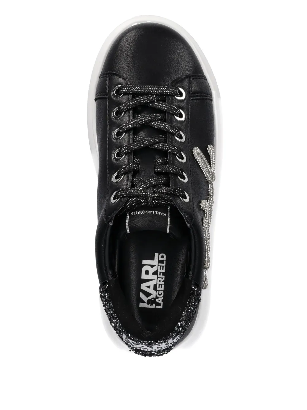 Karl Lagerfeld Logo-embellished Sneakers In Black