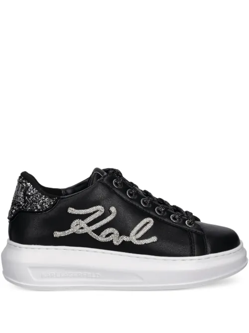 Baskets à logo strassé - Karl Lagerfeld - Modalova