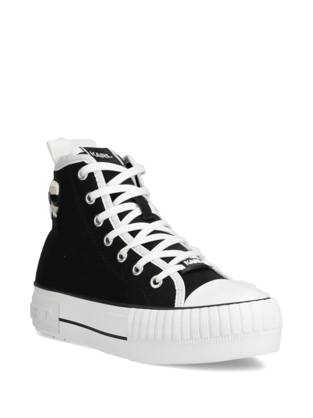 Karl Lagerfeld Black Kampus Max Karl Ikonic Sneakers In Black