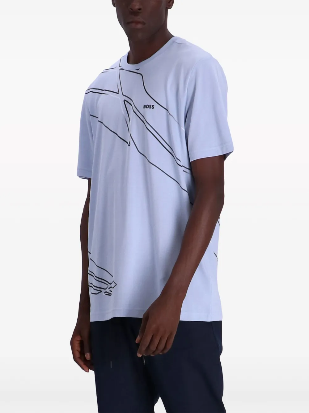 BOSS T-shirt met reflecterend detail Wit