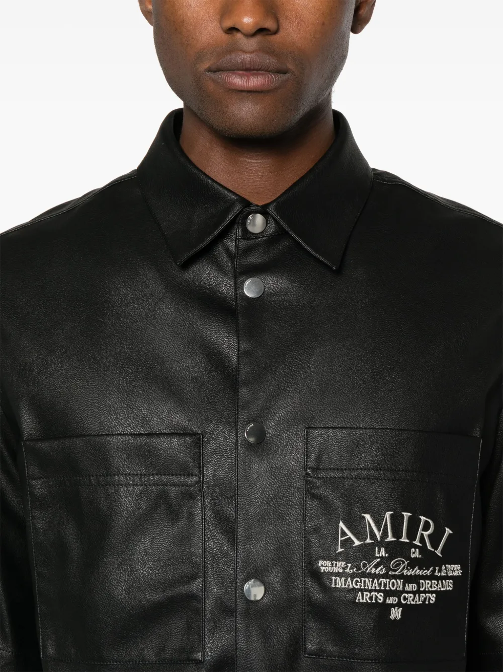 AMIRI Arts District Camp Shirt Black FARFETCH