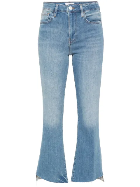 FRAME whiskering-effect bootcut jeans