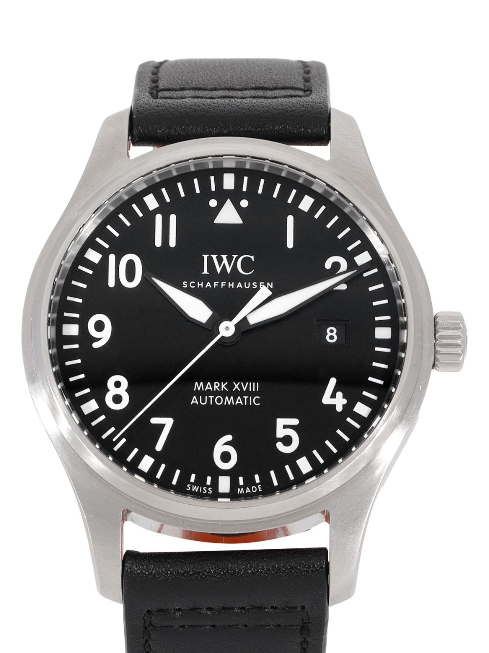 IWC Schaffhausen 2017 pre-owned Pilot's Watch Mark XVIII 40mm - Zwart