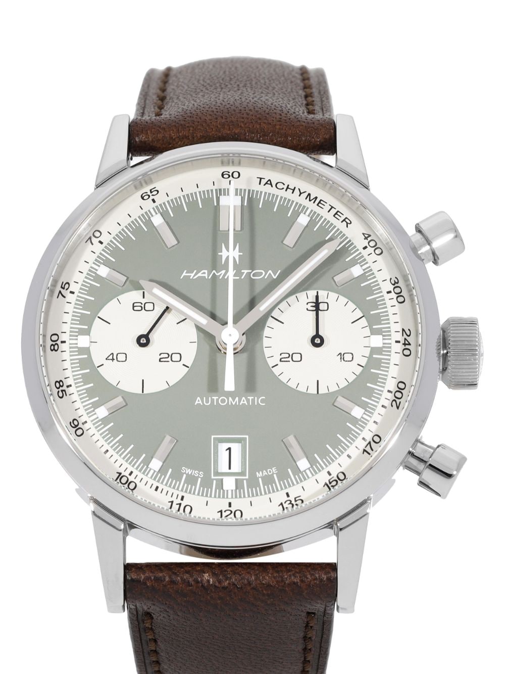 Hamilton Watch 2022 ongedragen American Classic Intra-Matic 40mm horloge - Groen