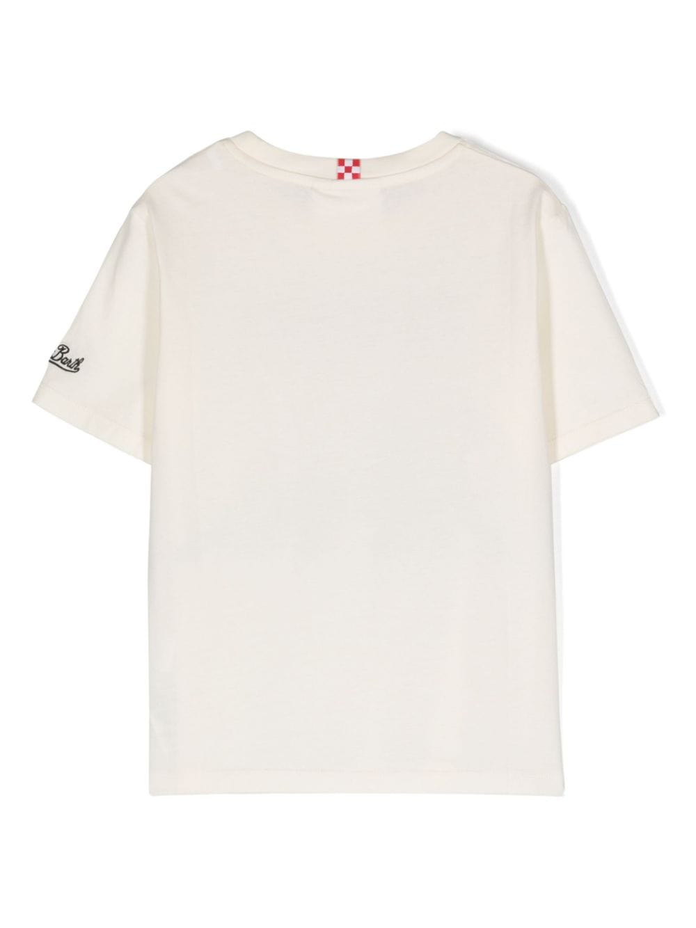 Shop Mc2 Saint Barth Logo-embroidered Cotton T-shirt In Weiss