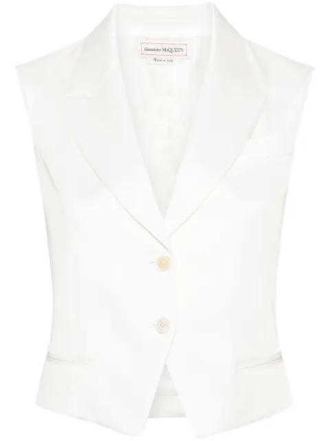 Alexander McQueen twill-weave tailored waistcoat