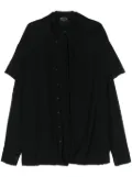 Andrea Ya'aqov layered chiffon shirt - Black