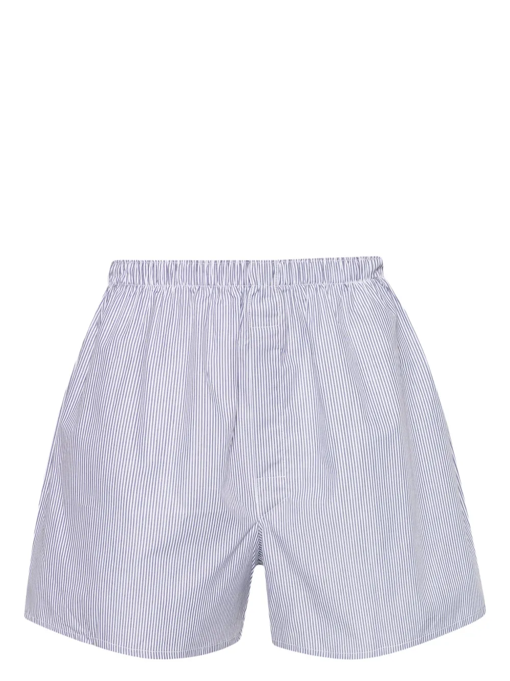 Sunspel Boxershorts met krijtstreep Blauw