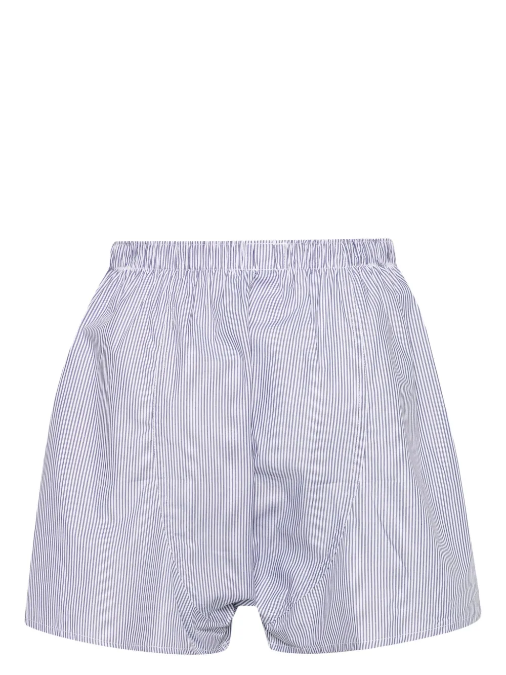 Sunspel Boxershorts met krijtstreep Blauw