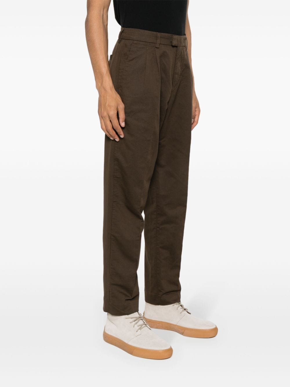 Shop Nn07 Fritz 1912 Tapered-leg Trousers In Brown