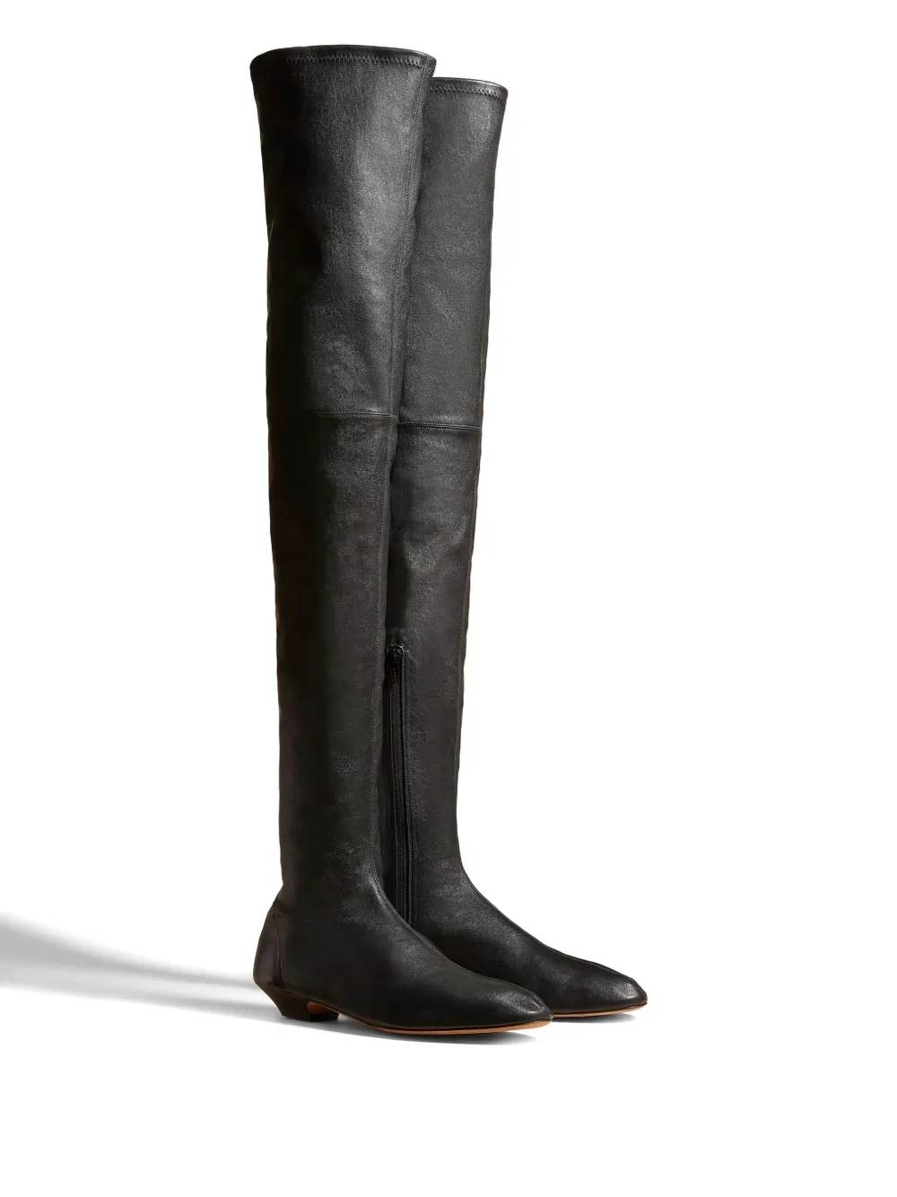 Khaite Apollo Leather Boots In Black