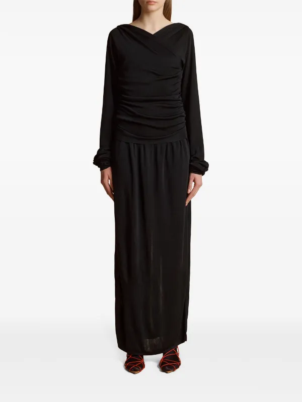 KHAITE The Fable Maxi Dress | Black | FARFETCH