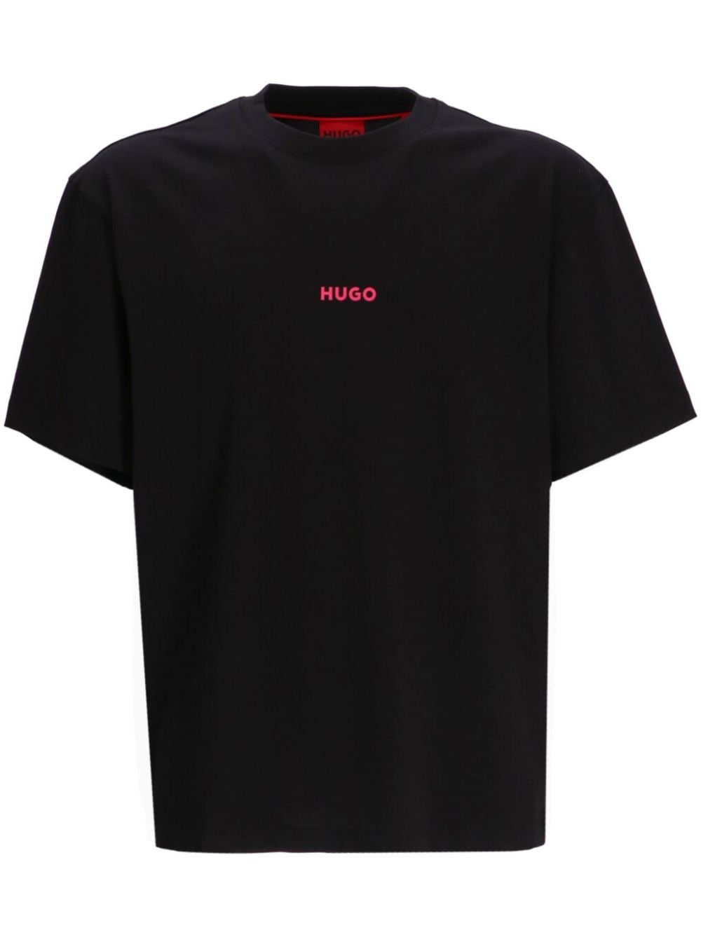 Hugo Graphic-print Cotton T-shirt In 黑色