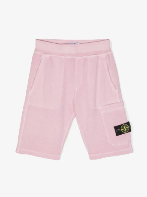 Stone Island Junior shorts deportivos con distintivo Compass