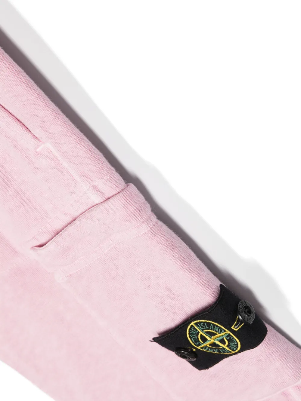 Shop Stone Island Junior Compass-badge Track Shorts In Pink