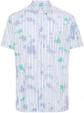 Comme Des Garçons Shirt halo-stripe cotton shirt - Blue