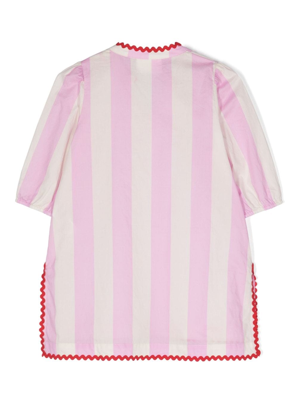 Shop Mc2 Saint Barth Logo-embroidered Cotton Dress In Pink
