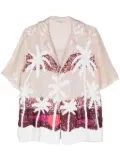 P.A.R.O.S.H. Palms sequined shirt - Pink