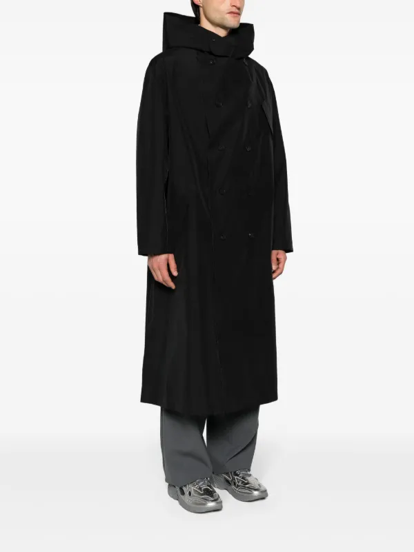 Y 3 x Yohji Yamamoto Gore Tex Midi Trench Coat Black FARFETCH HK