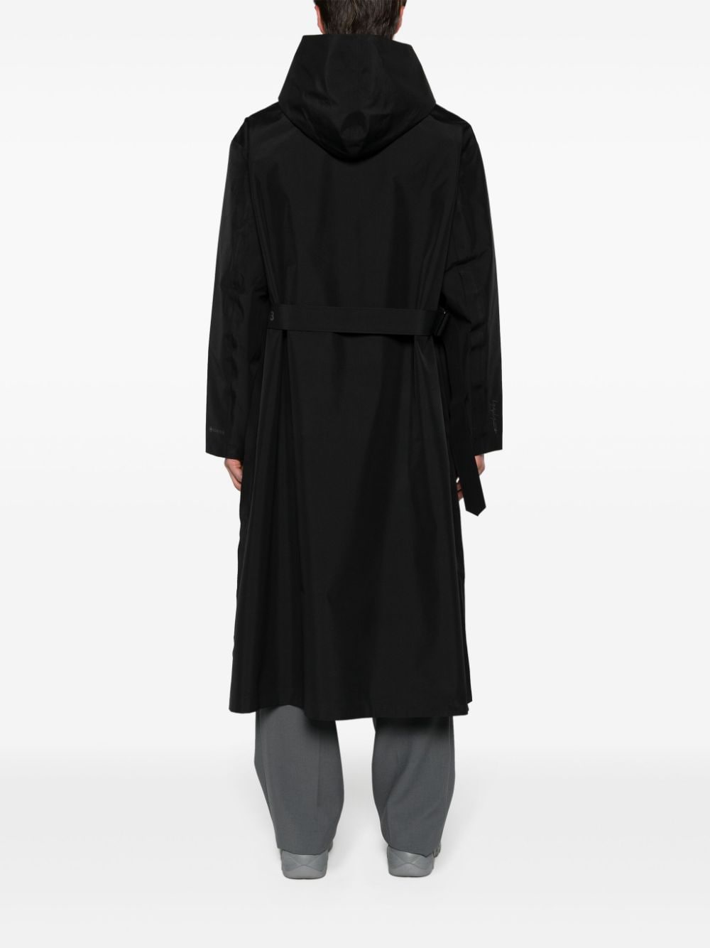 Shop Y-3 X Yohji Yamamoto Gore -tex® Midi Trench Coat In Black