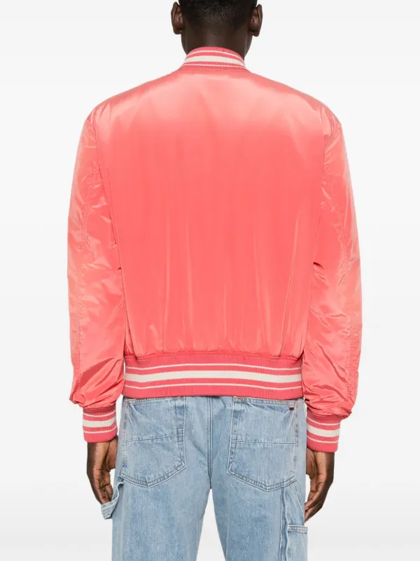 AMIRI Sun Faded logo-patches Bomber Jacket | Orange | FARFETCH AMIRI Sun Faded logo-patches Bomber Jacket | Orange | FARFETCH