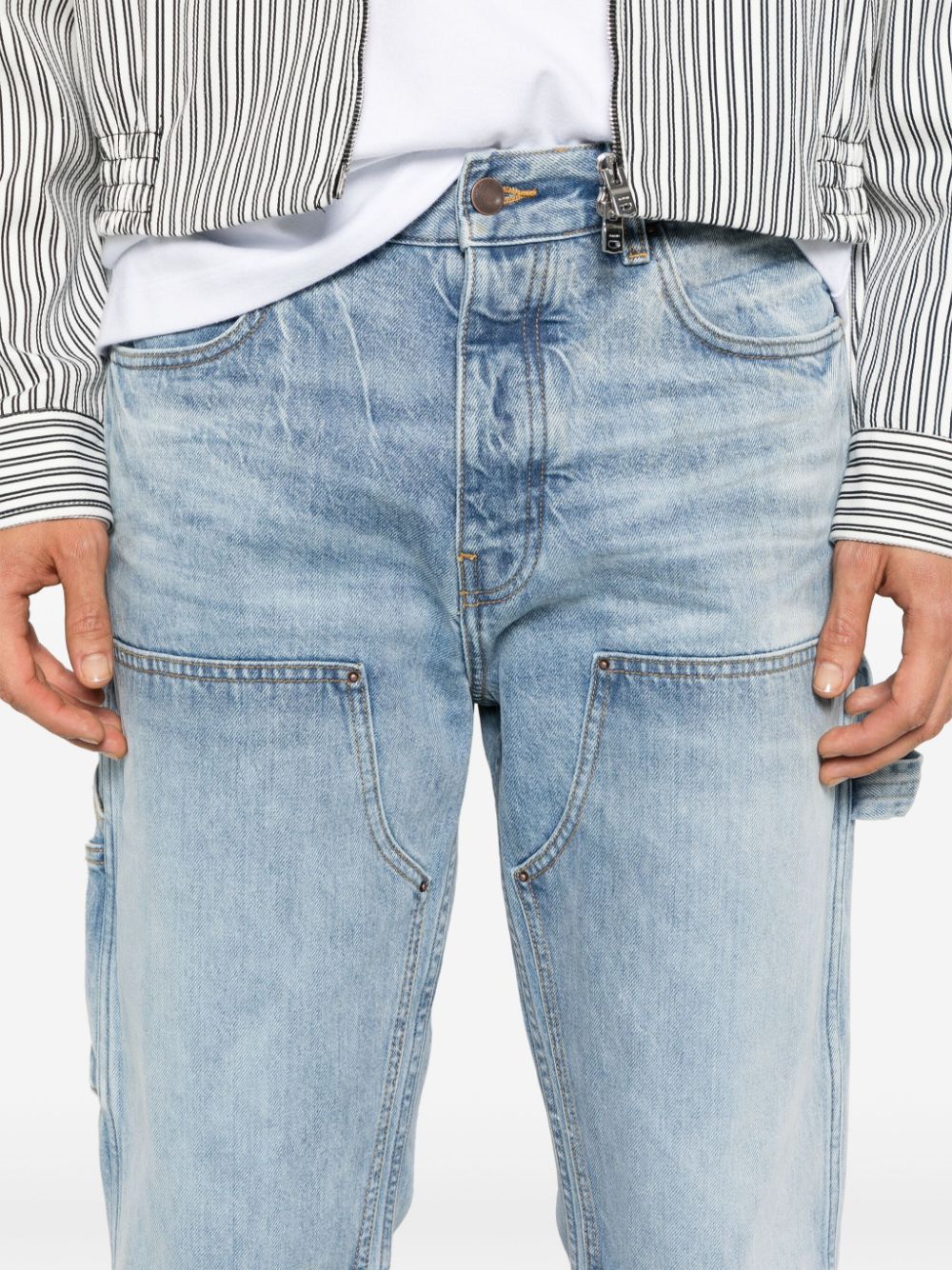 Shop Amiri Carpenter Straight-leg Jeans In Blue