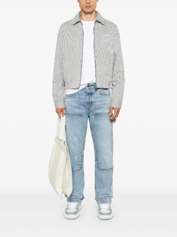Amiri Ma Bar Logo Straight Jean in Stone Indigo | FWRD