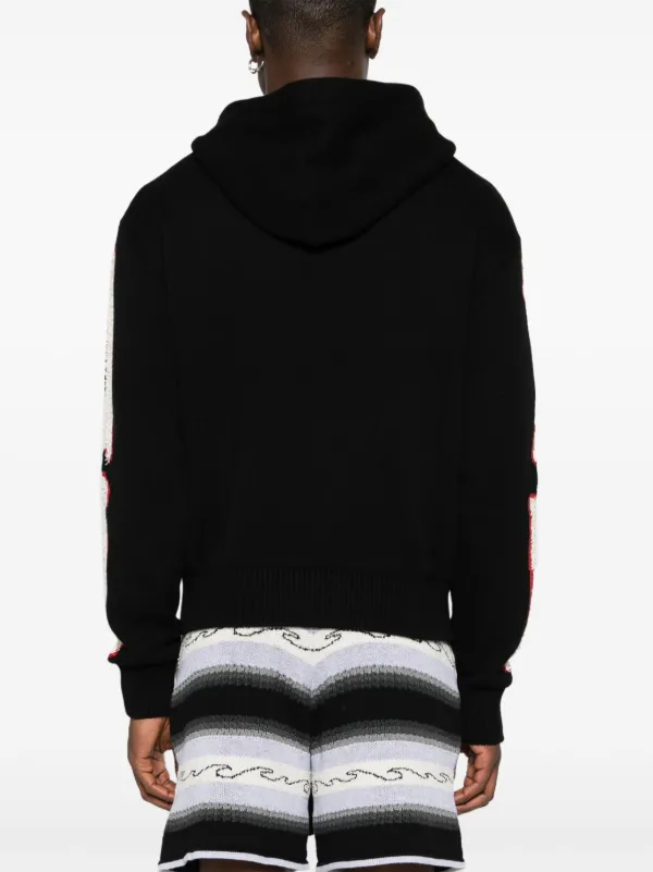 【AMIRI】Bones コットン セーターパーカー AMIRI Bones Stacked パーカー | レッド | FARFETCH JP