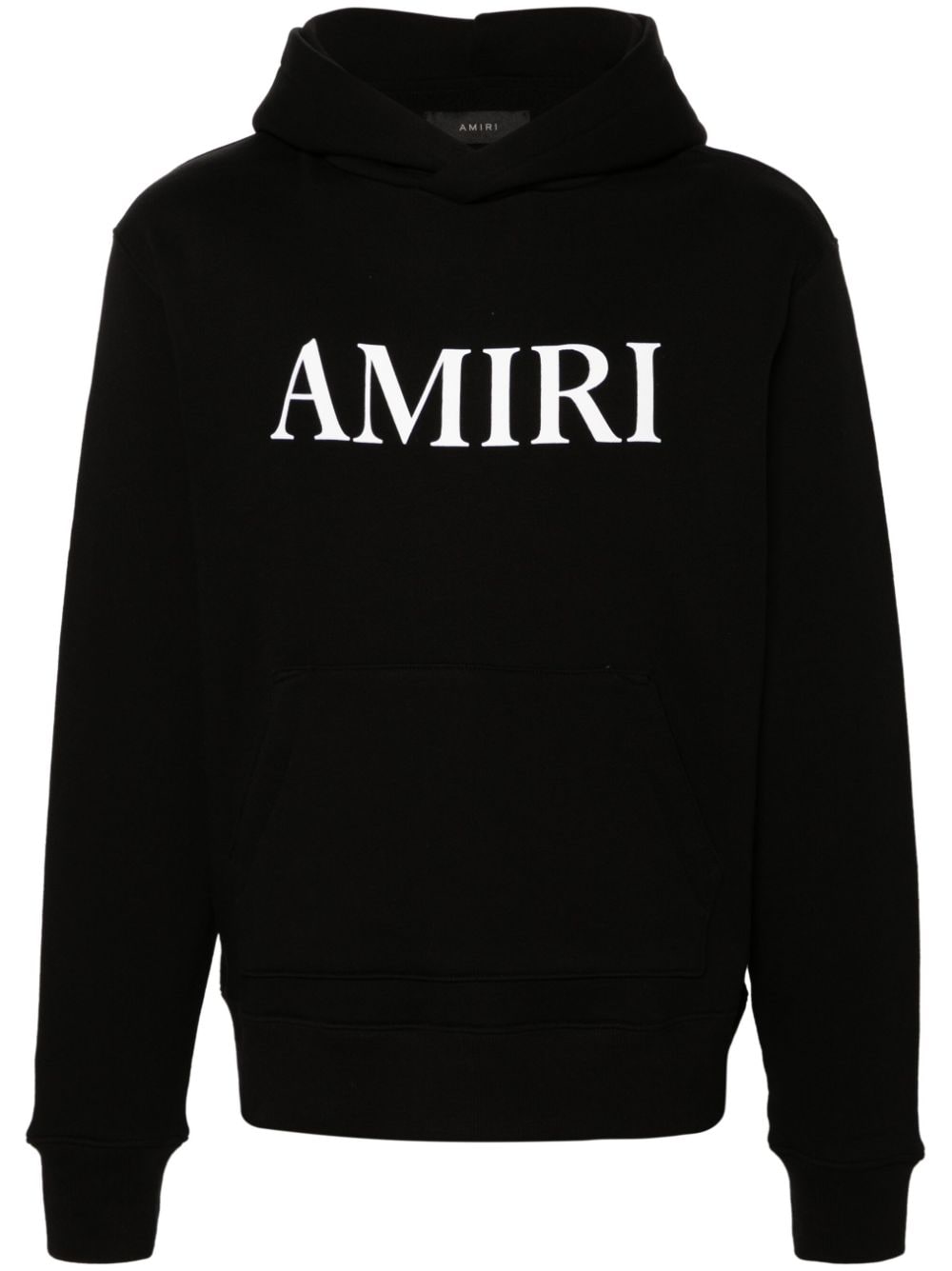 Shop Amiri Logo-lettering Cotton Hoodie In Black