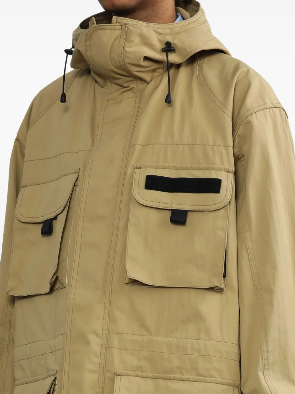 Junya Watanabe Hooded Miltary Jacket In Nude