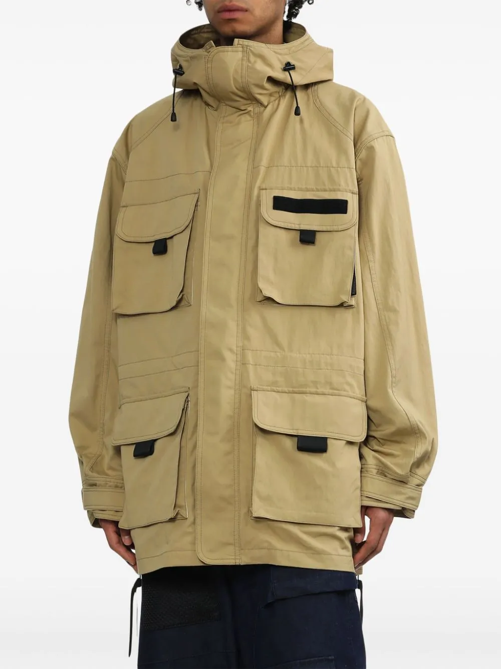 Junya Watanabe Hooded Miltary Jacket In Nude