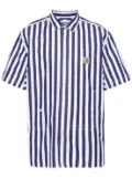 Junya Watanabe MAN striped poplin shirt - Blue