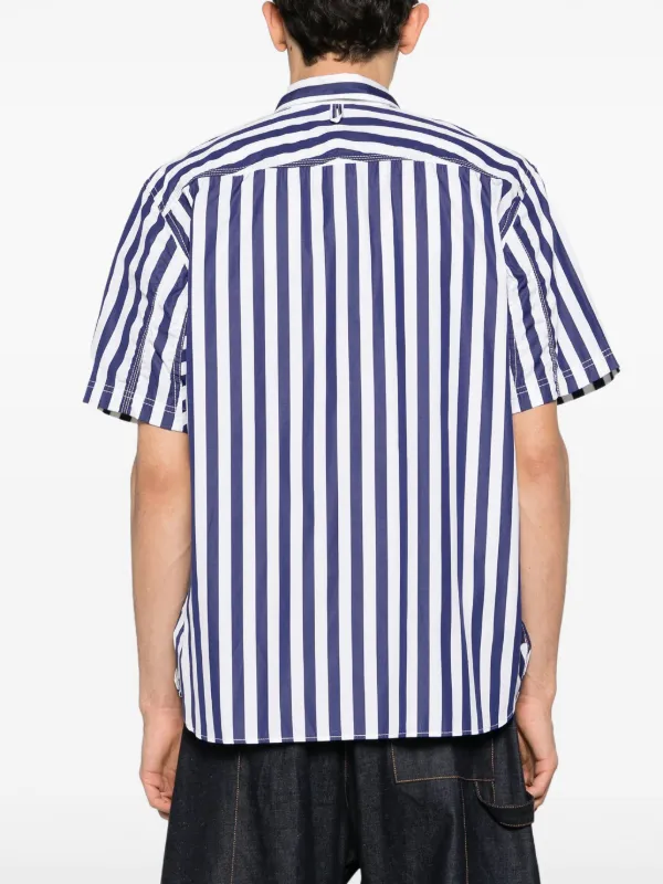 JUNYA WATANABE 柄シャツ　夏 Red Junya Watanabe MAN Patchwork Stripe Shirt x Roy
