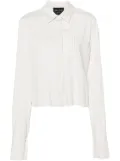 Andrea Ya'aqov pinstriped cropped shirt - Neutrals