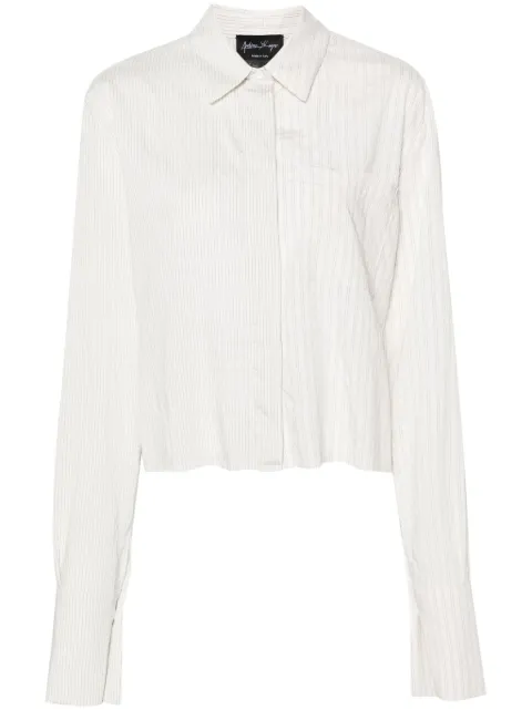 Andrea Ya'aqov pinstriped cropped shirt