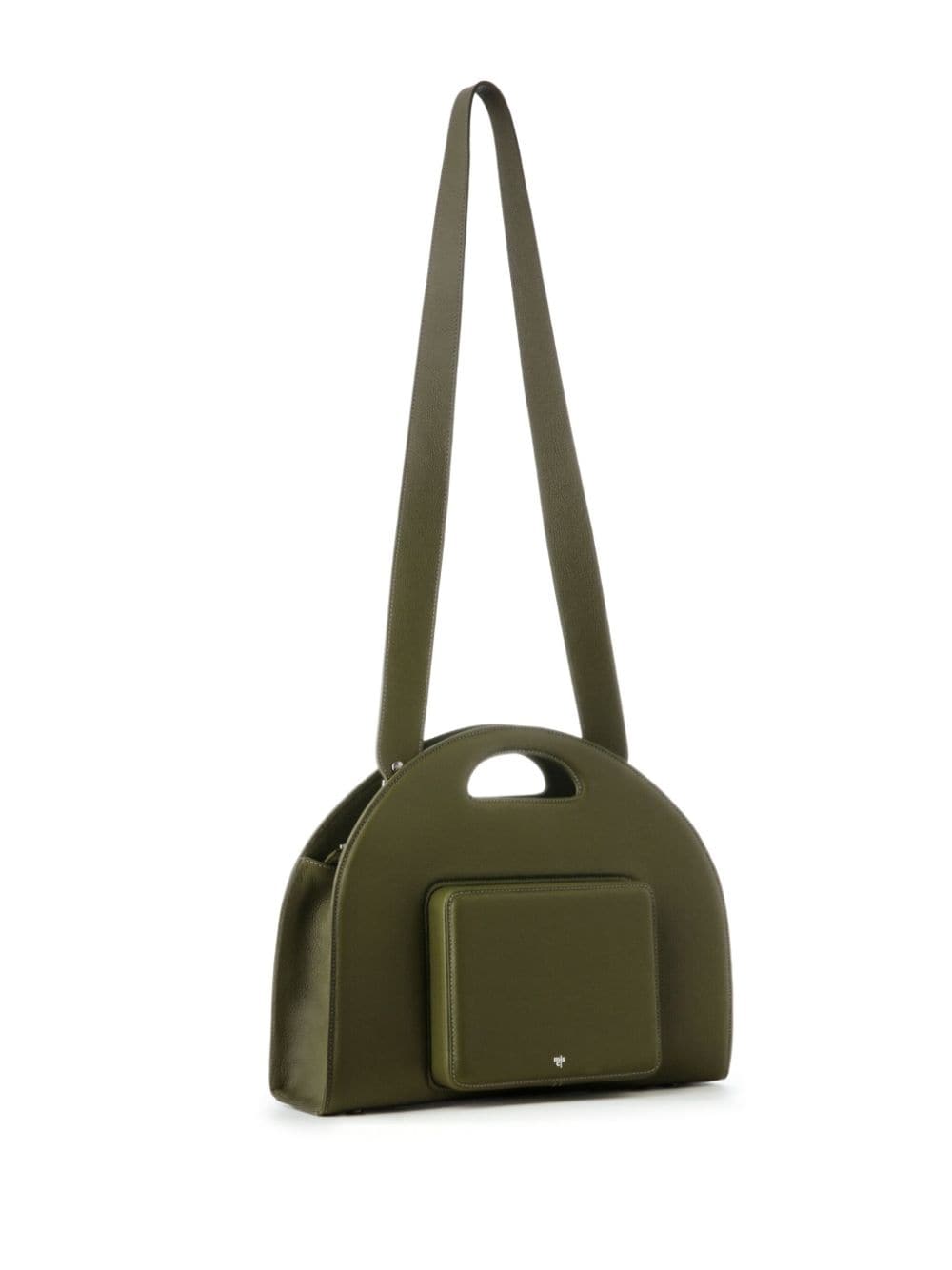 Shop Misci Large Nine Leather Tote Bag In Green