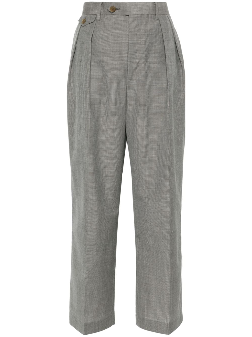Auralee Tropical Straight-leg Trousers In Grey