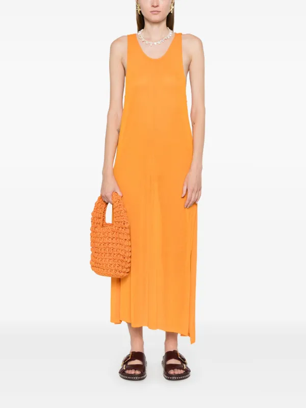 Auralee セミシアー マキシドレス | オレンジ | FARFETCH JP