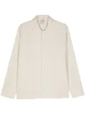 Another Aspect cutaway-collar raw-silk shirt - Neutrals