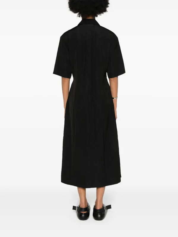 Studio Nicholson Arden Midi Shirt Dress | Black | FARFETCH